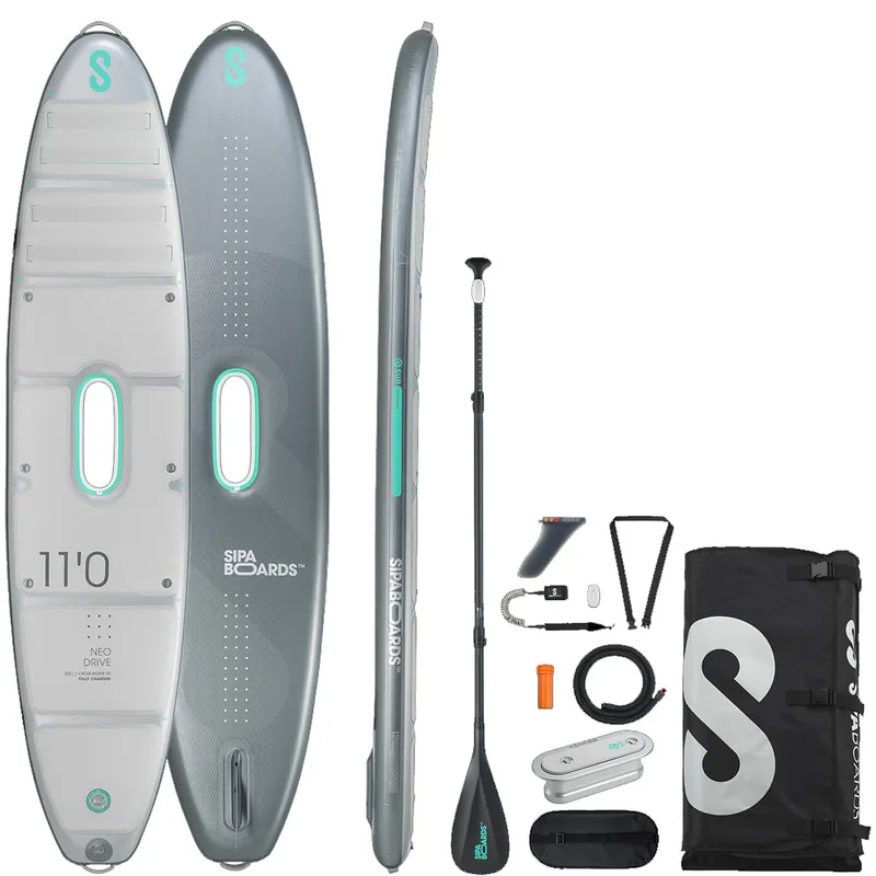 SUP Paddle électrique auto gonflable Sipaboards Neo Silver 11 Paiement Sécurisé