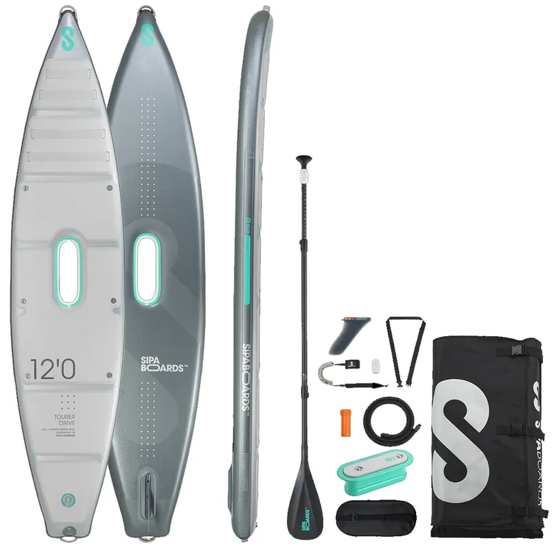 SUP Paddle électrique auto gonflable Sipaboards Tourer Silver 12 Promotion Saisonnière
