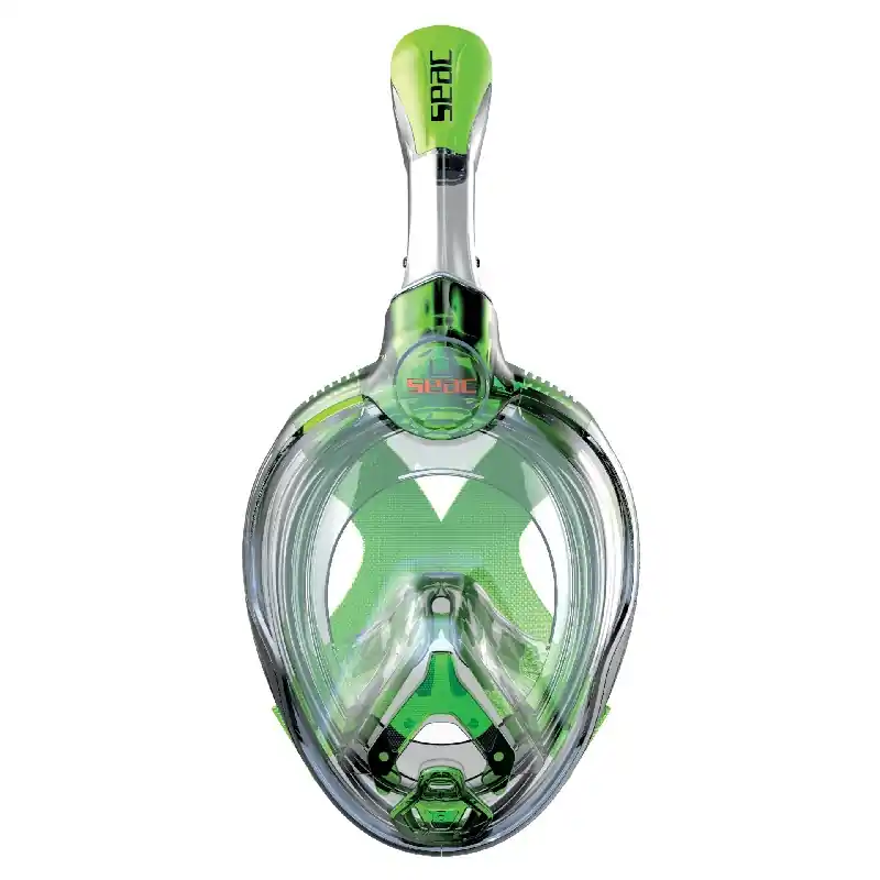 Pas Cher Masque facial snorkeling Seac sub Magica Vert Junior 6 ans et +