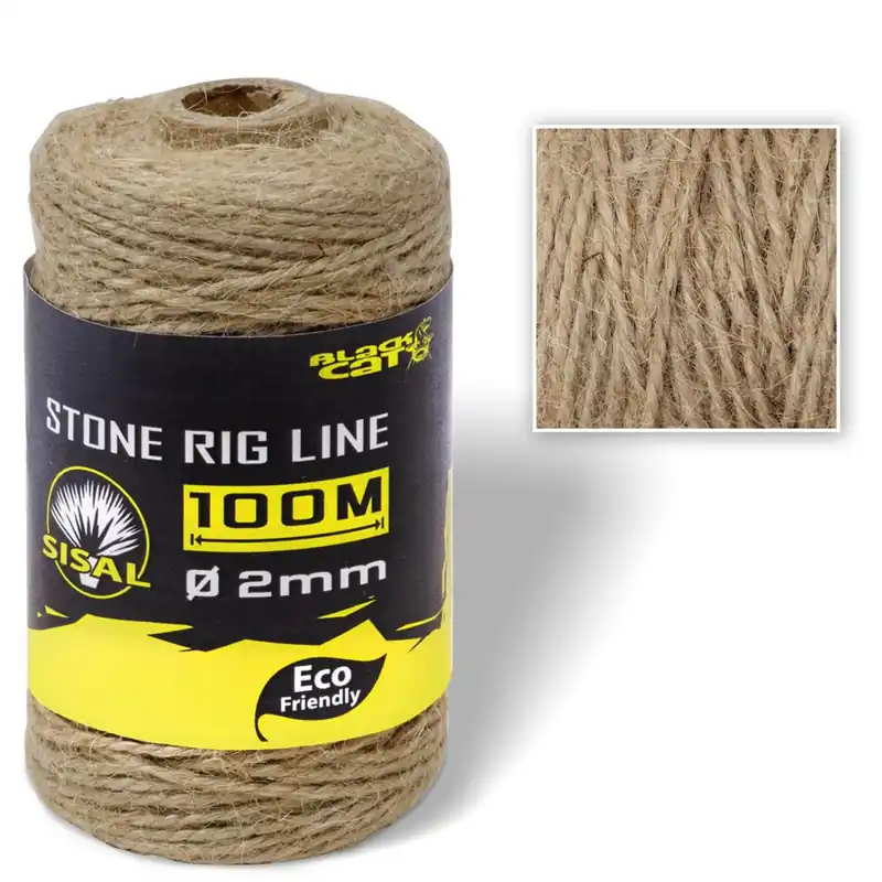 Remise Ficelle Biodégradable Stone Rig Line Ø2mm 100m Black Cat