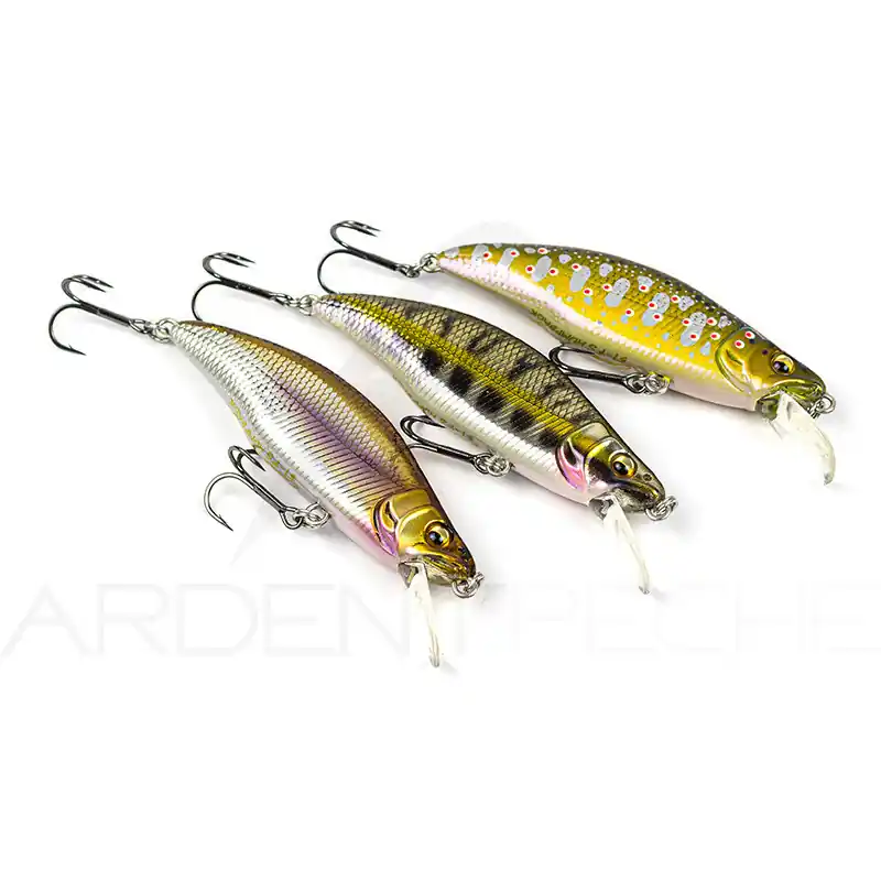 Pack de 3 poissons nageurs truite MEGABASS Great hunting humpback 51 S Soldes