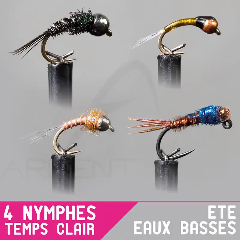 Populaire Montage nymphe GARBOLINO Été eaux basses / temps clair Set x4