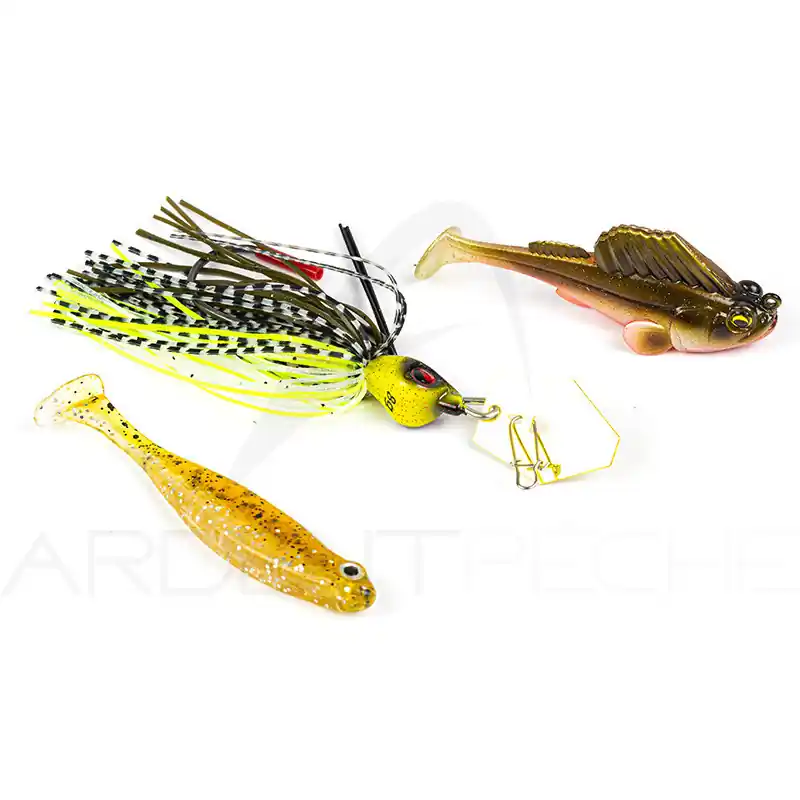 Pack de 3 leurres perche MEGABASS et RAID JAPAN Nouveauté