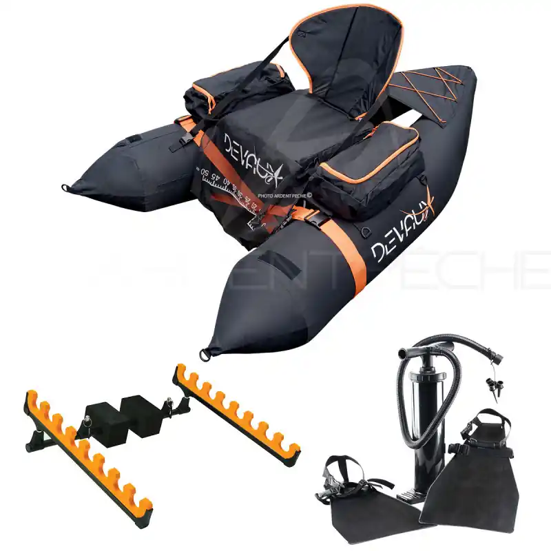 Float tube DEVAUX CAP-V2000 NOIR + KIT Populaire
