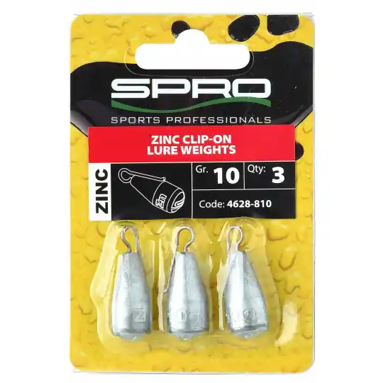 Plomb Zinc Clip-on Lure Weights 3pcs Spro Remise