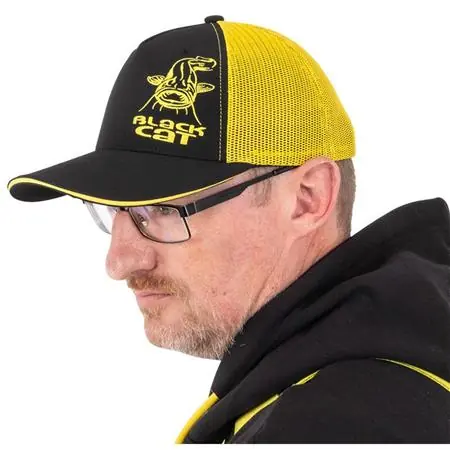 Casquette Trucker Cap Noir Et Jaune Black Cat Acheter Direct