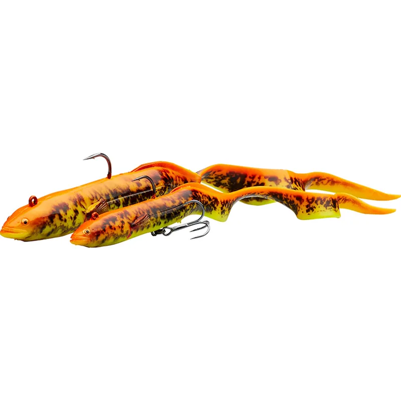 Retour Gratuit Leurre Souple Monté 4D Real Eel Sinking 20cm 38gr Savage Gear