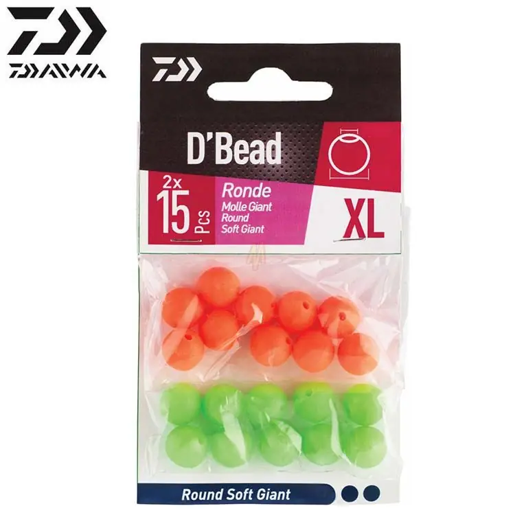 Kit Perle Giant Ronde Souple XL 2x10pcs Daiwa Haute Qualité