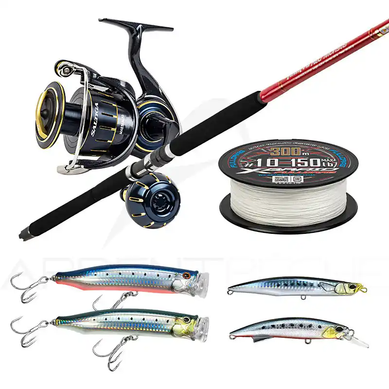 Produit De Marque Pack premium thon TENRYU Red monster 250lb + Saltiga
