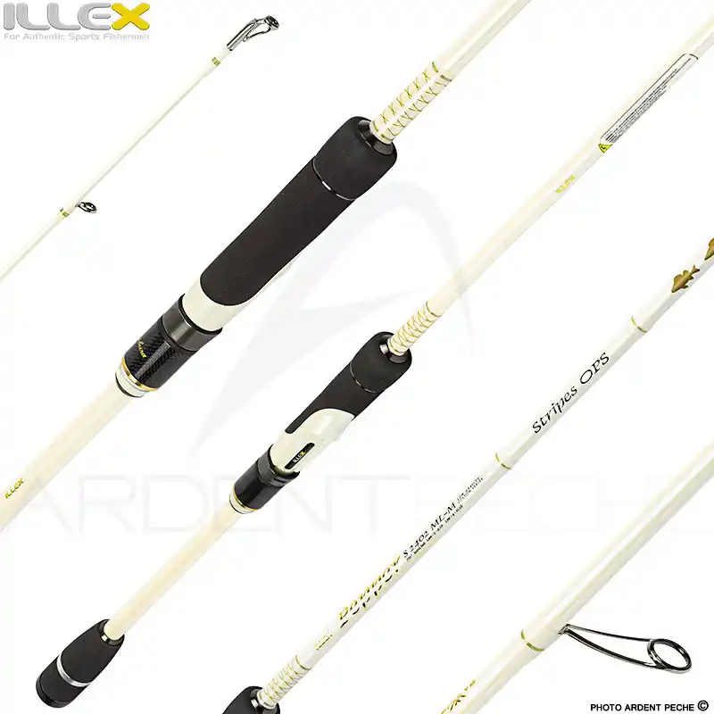 Canne spinning ILLEX Pepper X5 S 2402 ML M Stripes ops Meilleur Choix