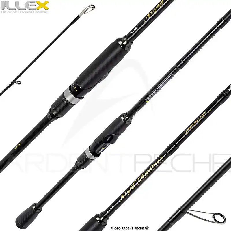Canne spinning ILLEX Night shadows S 2402 M Z Stripes ops Livraison Express