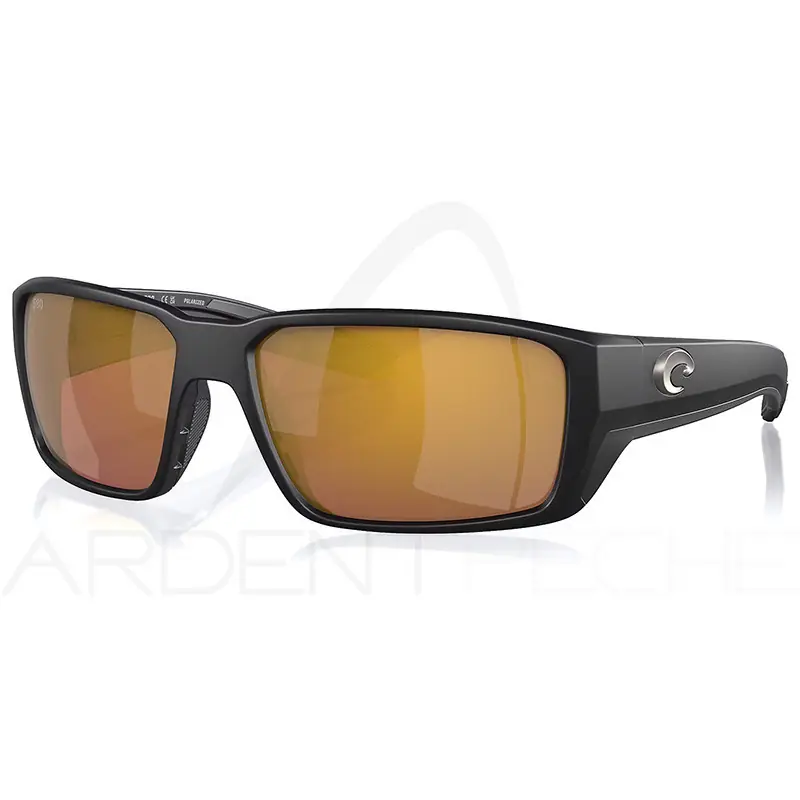 Lunettes polarisantes COSTA DEL MAR Fantail pro Matte black Gold mirror 580G Bon Marché