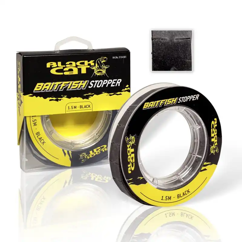 Certifié Stop Appât Baitfish Stopper 15x15mm 1,5m Black Cat