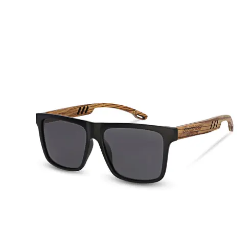 Lunette polarisante Bois Marron/Noir BigCat Hunter Super Prix
