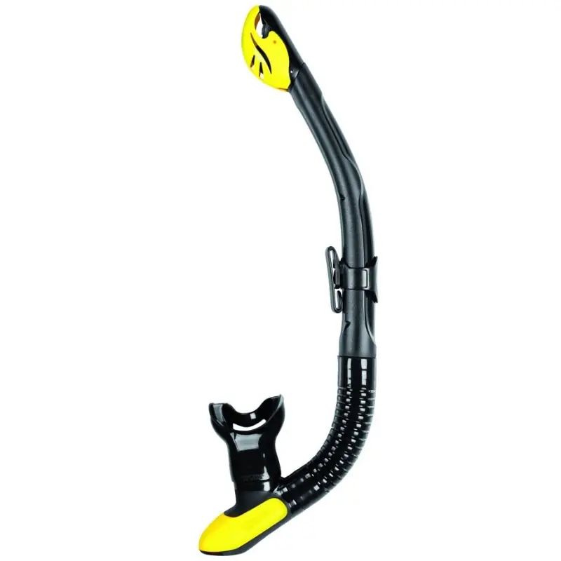 Acheter Direct Tuba Plongée Snorkeling Mares Ergo Dry Noir/Jaune