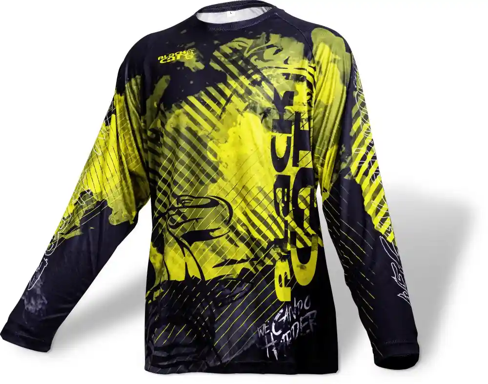 T-shirt Manche Longue Fishing Jersey Black Cat Nouvel Arrivage
