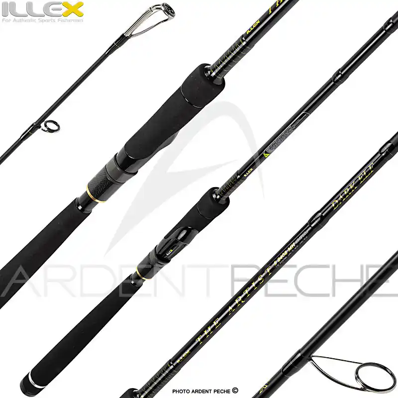 Canne casting ILLEX The artist X5 B 2402 MH Dark elf démo Expédition Rapide