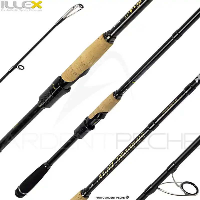 Canne spinning ILLEX Night shadows S 2522 XH Knockout démo Nouvel Arrivage