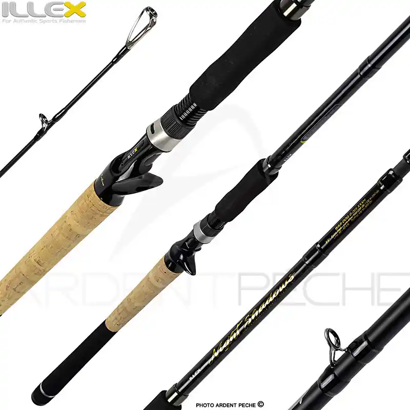 Usine Directe Canne casting ILLEX Night shadows B 265 XXXH War dog démo