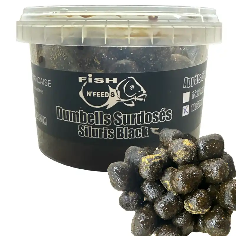 Dumbells Surdosés 18x22mm Siluris Red/Black 400gr Fish N’Feeds Promotion Saisonnière