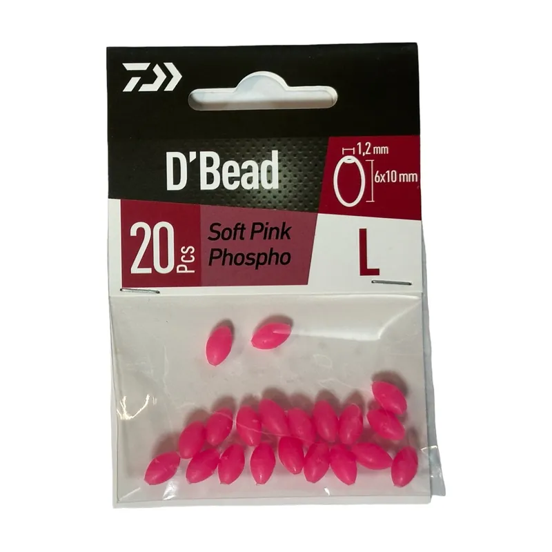 Perles Souples D’Bead Phosphorescentes Rose 20pcs Daiwa Bon Marché