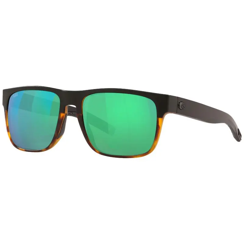 Lunettes polarisantes COSTA DEL MAR Spearo Black shiny tortoise Green mirror 580G Prix Bas