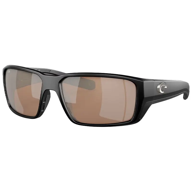 Bon Marché Lunettes polarisantes COSTA DEL MAR Fantail pro Matte black Copper silver mirror 580G