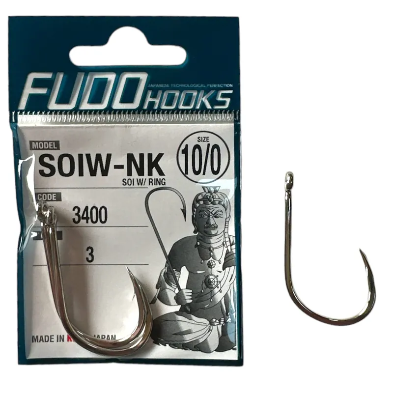 Hameçon Simple Single Hook SOIW Nickel Fudo Satisfait Ou Remboursé