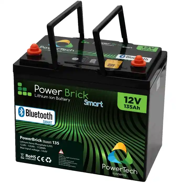 Batterie Lithium Etanche PowerTech Powerbrick+ BT 12V 135Ah Top Vente