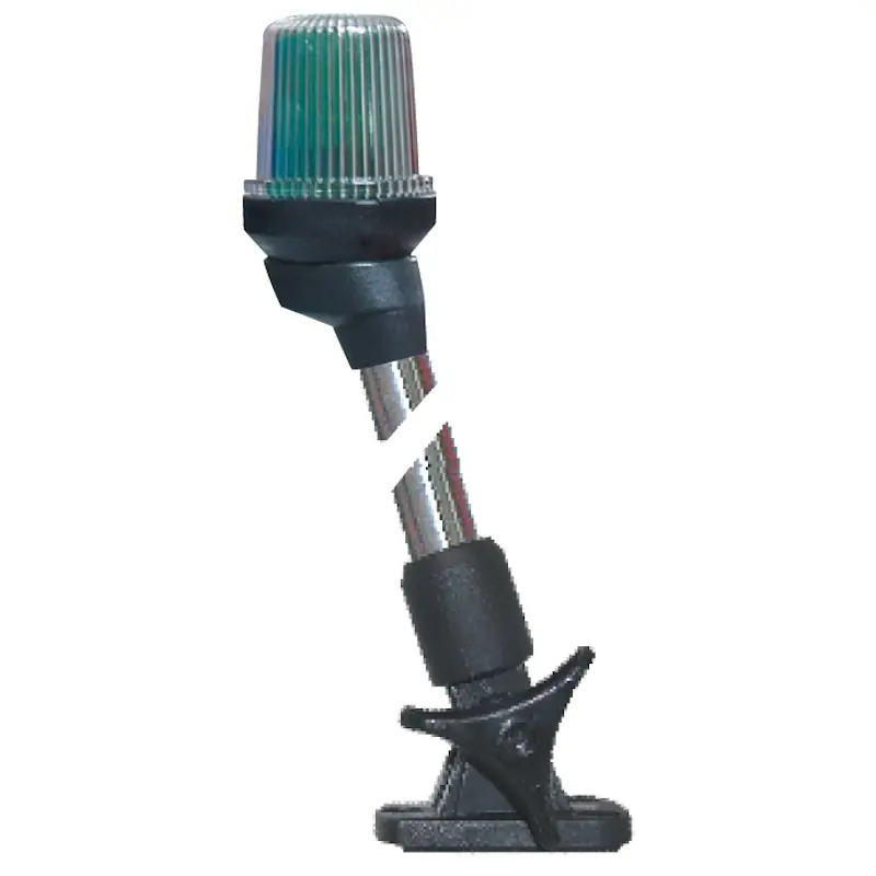 Feux de navigation tricolore sur hampe Lalizas support noir rabattable Vente Flash