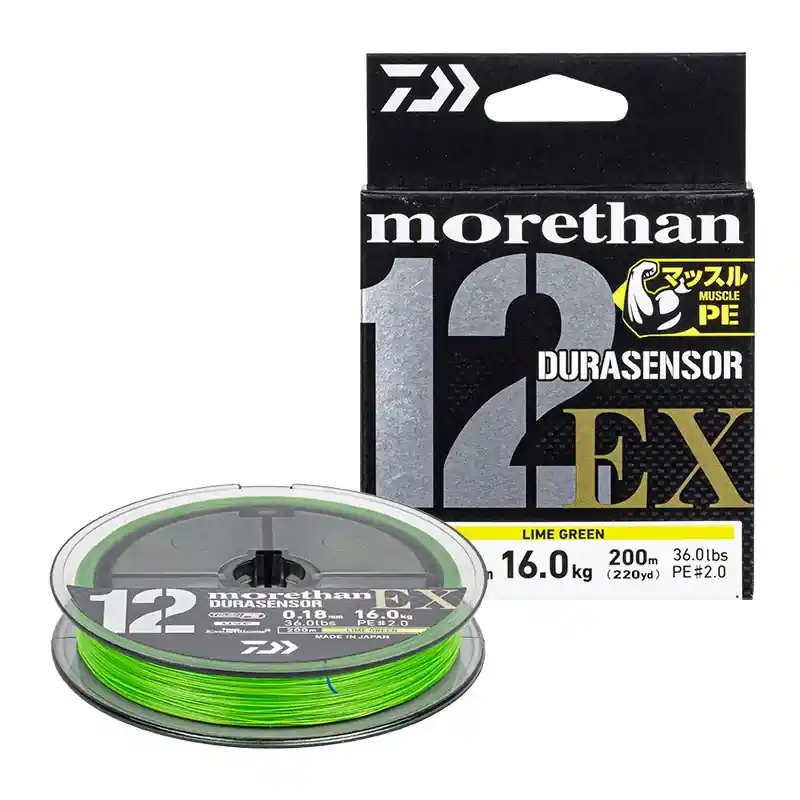 Tresse DAIWA Morethan 12 EX 2025 Lime green 200m Seulement Aujourd'hui