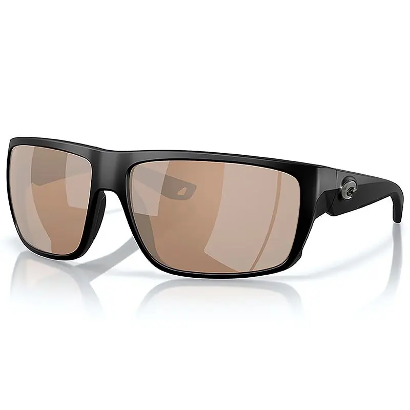 Lunettes polarisantes COSTA DEL MAR Fly line Matte black Copper silver mirror 580G Soldes