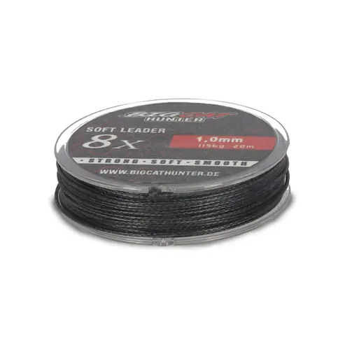 Bas De Ligne Tresse Soft Leader 1,00mm 115kg 20m BigCat Hunter Meilleur Prix