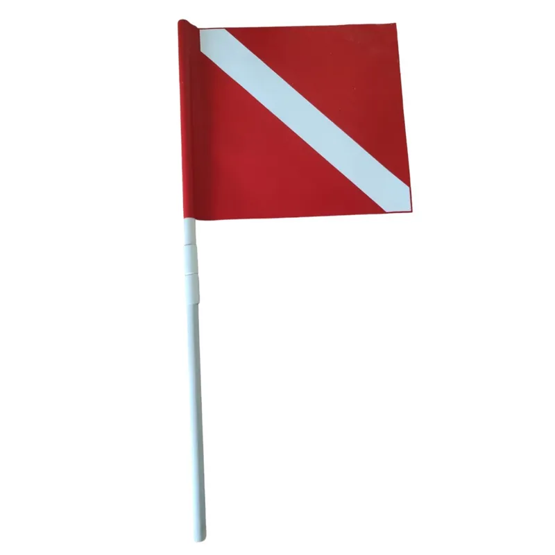 Haute Qualité Drapeau pour Bouée d‘apnée 2Bfree Pavillon Alpha Rouge