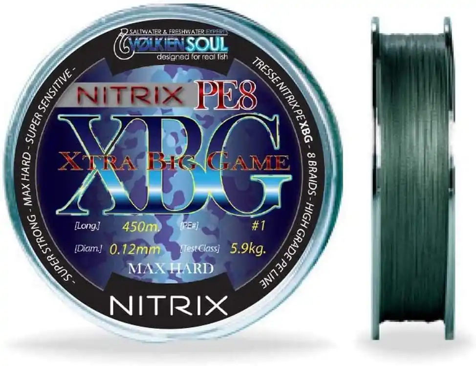 Tresse Nitrix PE8 XBG 450m Gris Volkiën Réduction