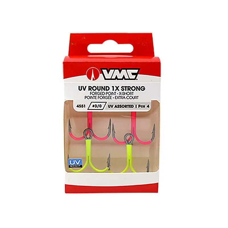 Promotion Hameçon triple VMC 4551 UV Round 1X assortiment