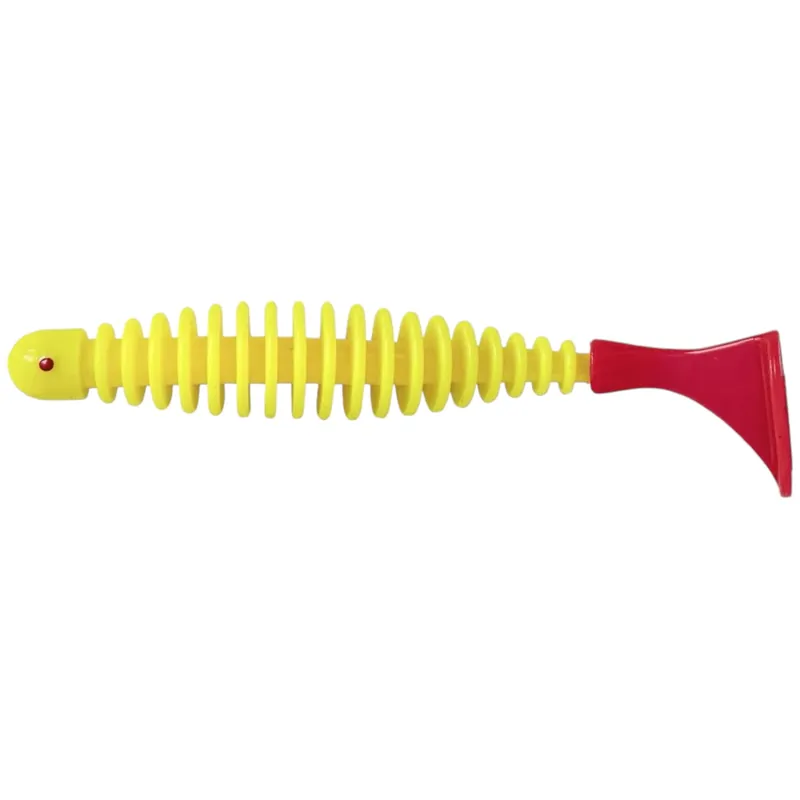 Certifié Leurre Souple Salty Paddler 15cm 18gr Jaune/Rouge Rhino