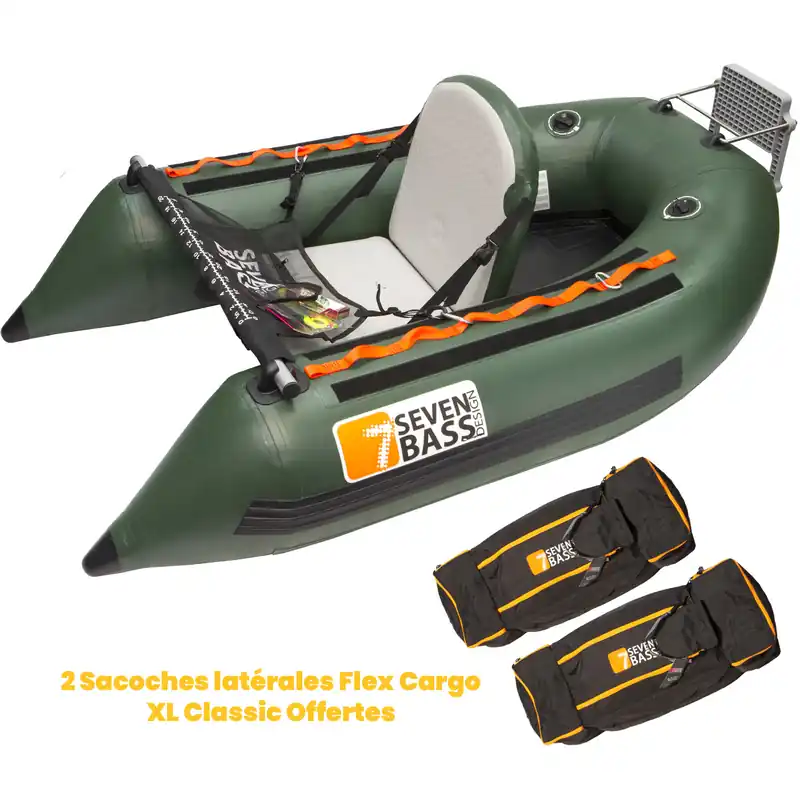 Offre Du Jour Float Tube USA Expedition 180 + 2 Sacoches Cargo XL Classic Offertes Seven Bass