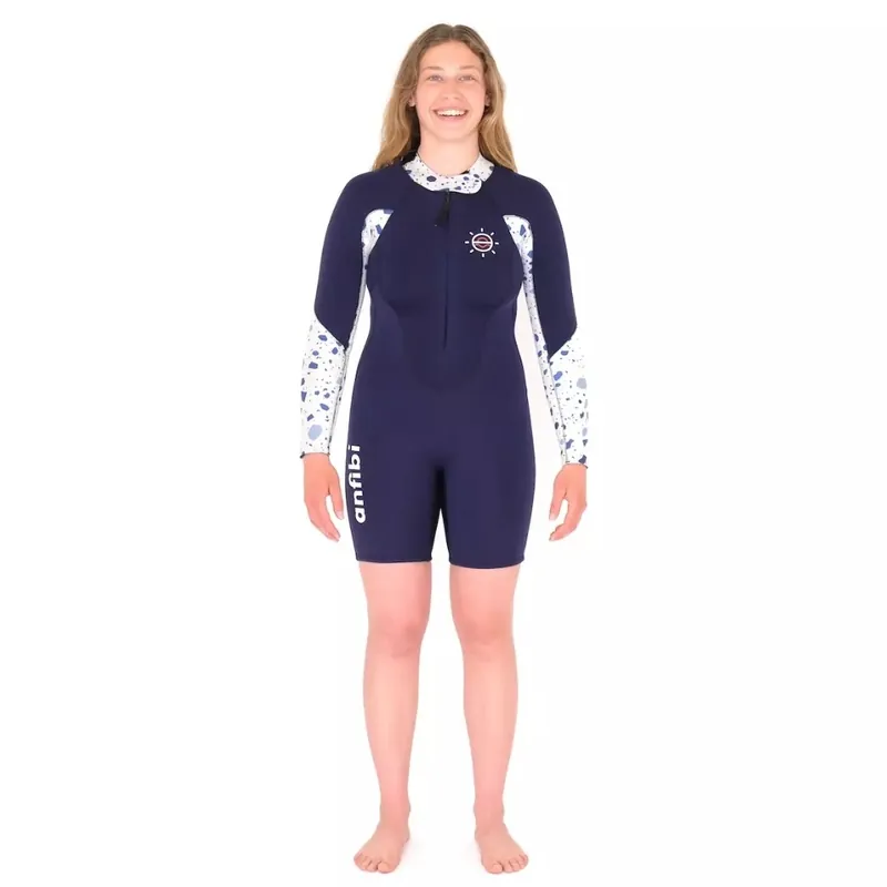Combinaison Shorty longe cote Femme Anfibi by Mellow Sea Double Zip 4-3 mm Vente Directe