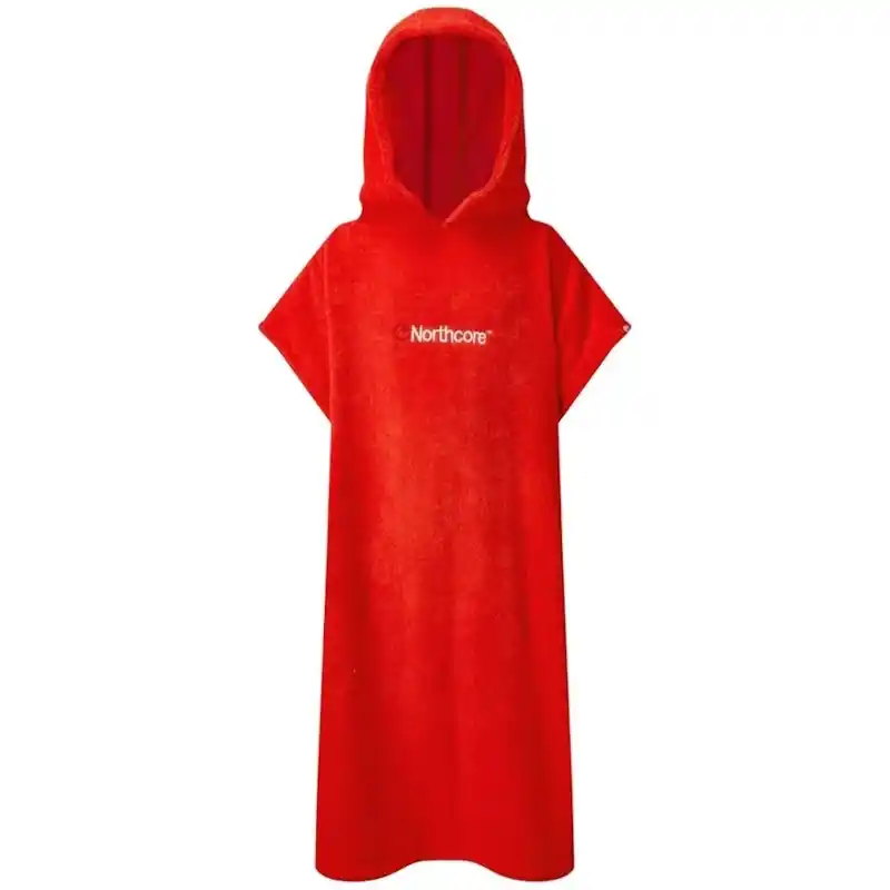 Poncho de bain enfant Northcore Beach Basha Rouge Haute Qualité