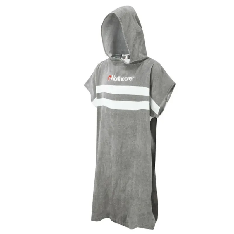 Pas Cher Poncho de bain Northcore Beach Basha Gris à rayure
