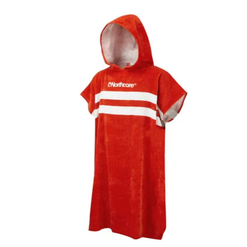 Commande En Gros Poncho de bain Northcore Beach Basha Rouge à rayure