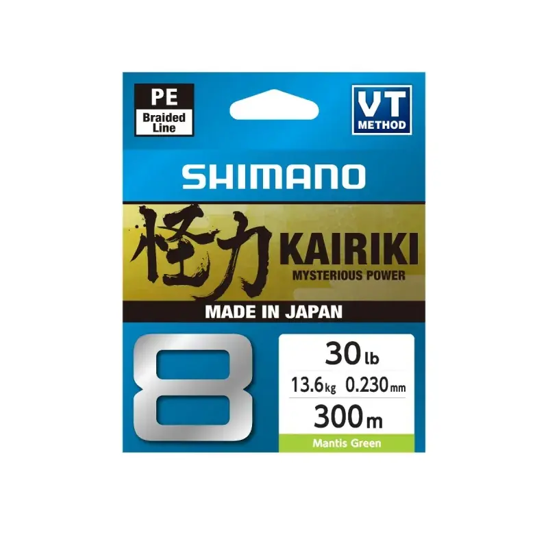 Tresse SHIMANO Kairiki 8+ Green 300m Expédition Rapide