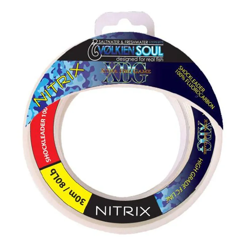 Réduction Bas De Ligne Shockleader 100% Fluorocarbon Nitrix 100/100 59kg 30m Volkiën