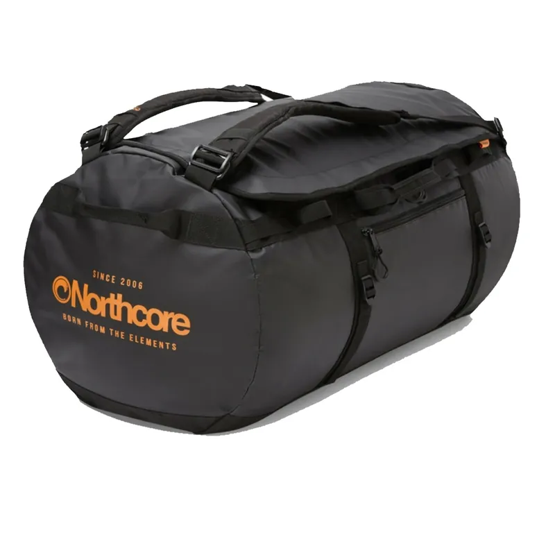 Expédié Aujourd'hui Sac étanche Northcore Duffle 85L Noir et Orange