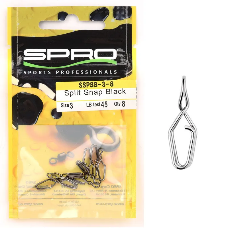 Agrafe Split Snap Black 6pcs Spro Top Vente