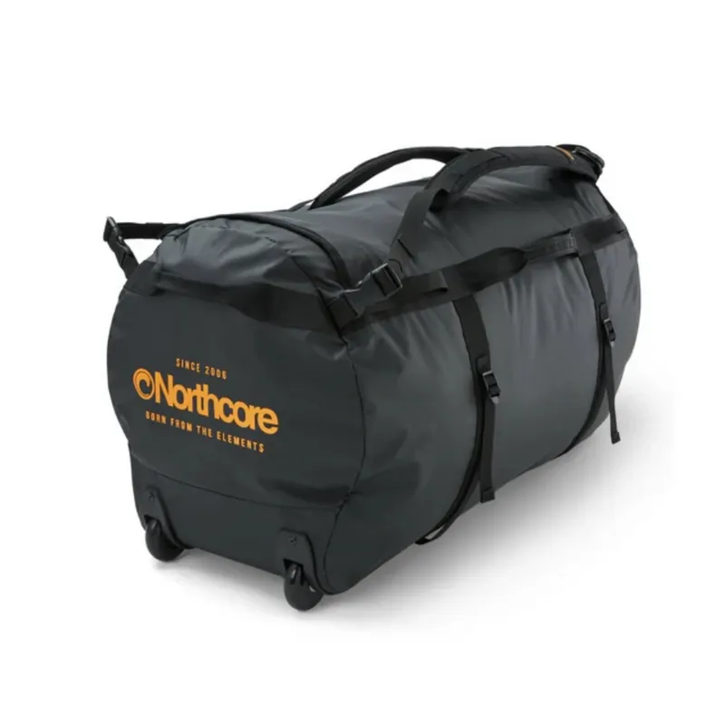 Sac étanche à roulette Northcore Duffle 110L Noir et Orange Solde