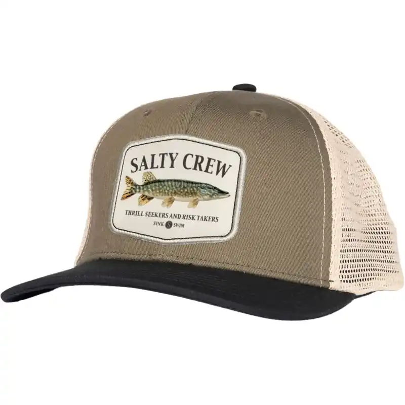Produit De Marque Casquette SALTY CREW Euro pike trucker Olive/Black
