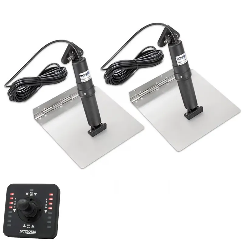 Kit flaps Lectrolab 305X305 mm pelles Inox avec commutateur Joystick LED 12V Promotion Saisonnière