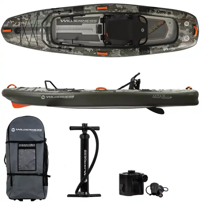 Kayak gonflable de pêche dropstitch Wilderness iAtak 110 Solde